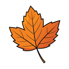 Naklejka premium Autumn Maple Leaf Flat Illustration Vector Graphic Design Element