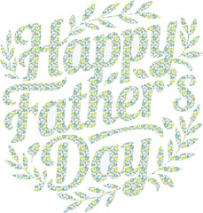 Happy Father's Day Dad And Son Silhouette vector illustration