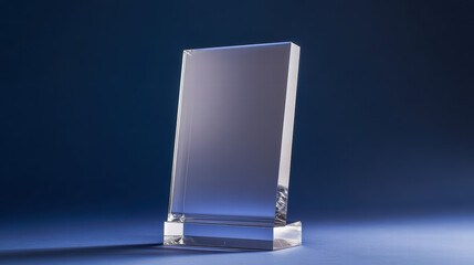 Crystal Award: A pristine crystal award stands proudly, a symbol of achievement and recognition, exuding an aura of elegance and accomplishment.