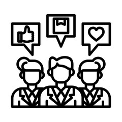 Social Media and Customer Engagement Icon