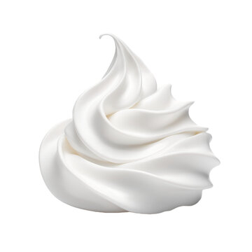 whipped cream spray on transparent background
