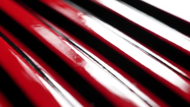 Abstract Red and Black Lines A Close-Up Study of Parallel Stripes