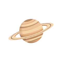 Detailed Saturn Planet Illustration