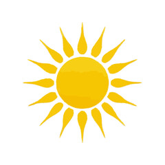 Simple Cartoon Sun Illustration