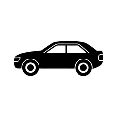 Obraz premium car icon silhouette vector art