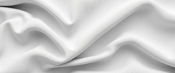 Obraz premium Soft, undulating waves of grey textile create an abstract, subtly textured background, interior design, seamless