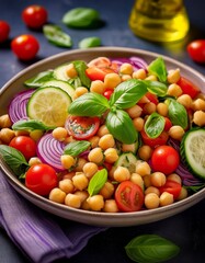 Mediterraner Kichererbsensalat