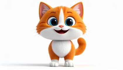 Animated cartoon cat illustration