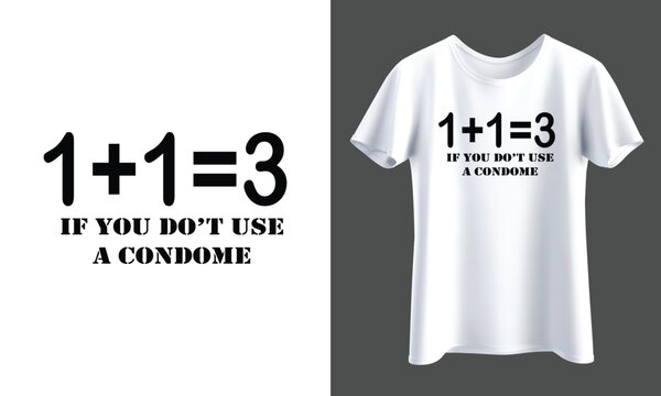 Clever Condom Awareness Humor Vector Design for Shirts, Isolated on Transparent Background