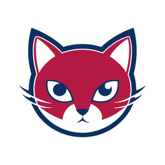 cat head vector logo silhouette vector