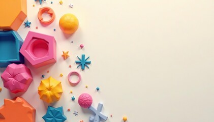 Simple geometric shapes on a neutral background , illustration, shapes