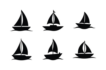 set of sailing boats