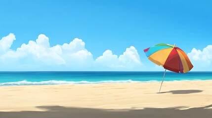 Colorful beach scene