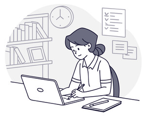 Student Taking Online Exam