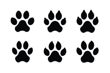 set of black and white paw prints © Monish