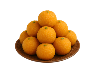 Plate sweets laddu isolated transparent background
