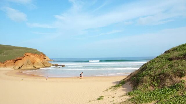 Awe Beach Landscape in Canoa Quebrada Ceara in Brazil. Lifestyle Natural.