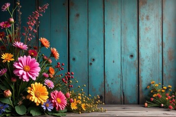 Dried flowers and herbs adorn a weathered barn wall , sage, decoration, country