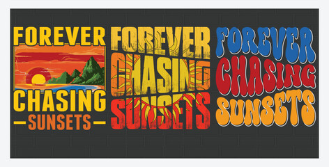 Sunset beach t-shirt designs bundle, Summer surf graphic t-shirt for print. Summer tropical tee shirt collection, T Shirt Design Bundle