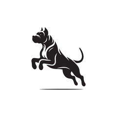 Bold Dogo Argentino Dog Silhouette Vector Art for Print, Tattoo, Sticker, Logo, and Graphic Design – Powerful Canine Outline for Pet Lovers and Creatives
