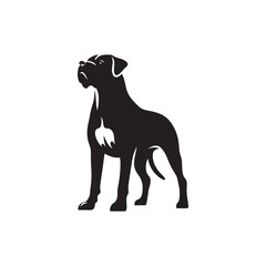 Bold Dogo Argentino Dog Silhouette Vector Art for Print, Tattoo, Sticker, Logo, and Graphic Design – Powerful Canine Outline for Pet Lovers and Creatives
