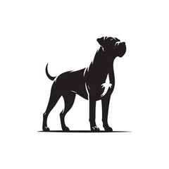 Bold Dogo Argentino Dog Silhouette Vector Art for Print, Tattoo, Sticker, Logo, and Graphic Design – Powerful Canine Outline for Pet Lovers and Creatives
