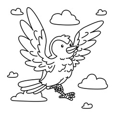 Hand drawn coloring book illustration	
