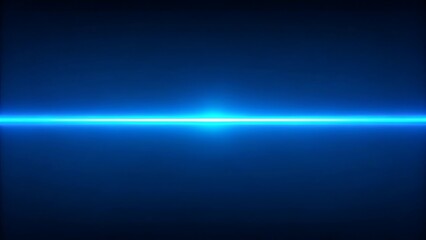 Fototapeta premium Blue neon long line glowing