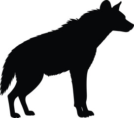 hyper realistic detailed black wolf silhouette, cinematic lighting, high definition, detailed texture, photorealistic
