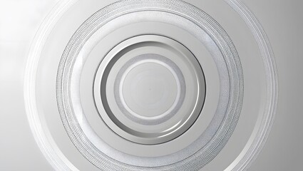 Obraz premium Halftone ring pattern radiating from center point on a white background