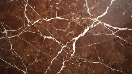 High-Resolution Image of Dark Brown Marble with White Veining
