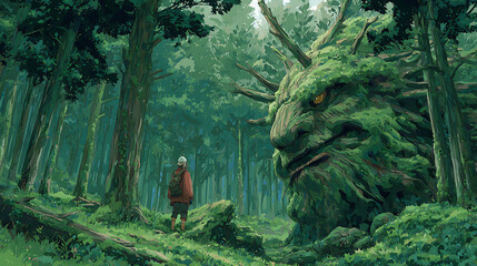 Mysterious Forgotten Gods in Anime Manga Aesthetic – Timeless and Epic