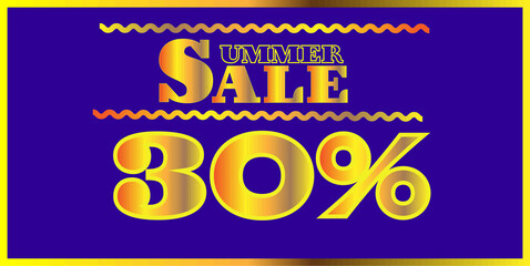 Summer Sale gold 30%