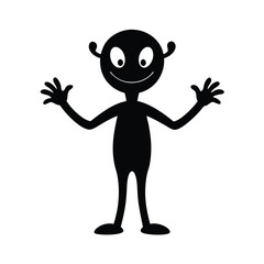 Friendly Cartoon Alien Character