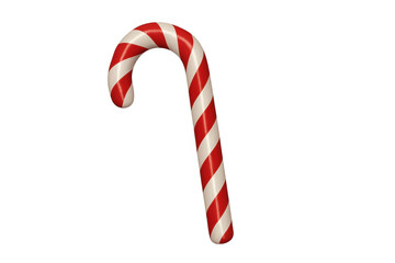 Fototapeta premium 3d rendering of a rotating red and white candy cane isolated on transparent background, perfect for christmas projects