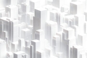 Fototapeta premium Grayscale Geometric Cityscape Abstract Architecture