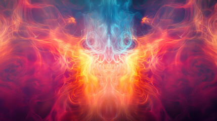 Vibrant Abstract Colorful Swirls of Light in Ethereal Design