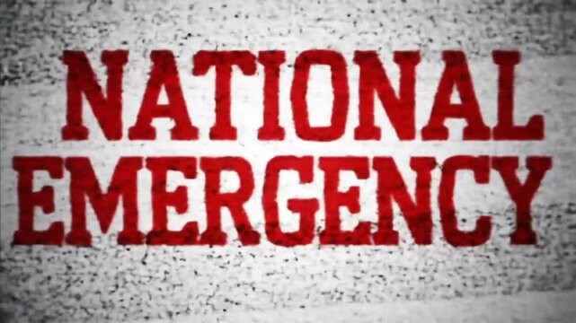 National Emergency Glitch Text Animation &ndash; Signal Error Distorted Screen Visual for Alerts, Broadcasts, and Thrillers

