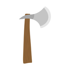 Cartoon wooden axe. Vector illustration 