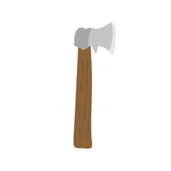 Cartoon wooden axe. Vector illustration 