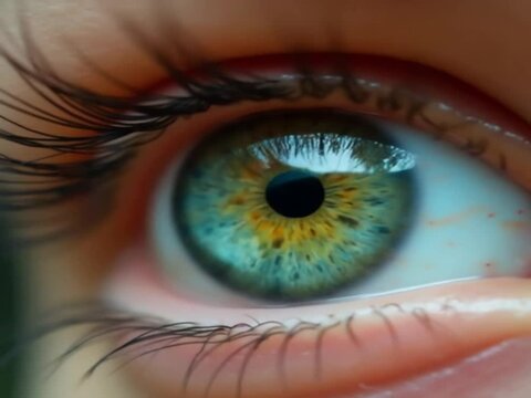 a macro portrait of vibrant green human eyes with intricate iris patterns, visible eyelashes and skin texture, soft natural lighting, ultra hd, tack-sharp focus on pupils, 16:9 ratio, no makeup or dig