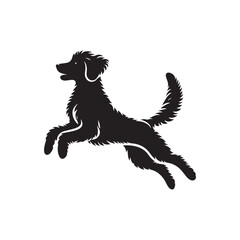 Elegant Goldendoodle Dog Silhouette Captures the Playful Spirit, Friendly Nature, and Iconic Curly Coat of This Beloved Hybrid Breed in a Striking and Timeless Black Vector Design.
