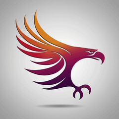 Obraz premium Vector graphic of an abstract eagle or bird illustration