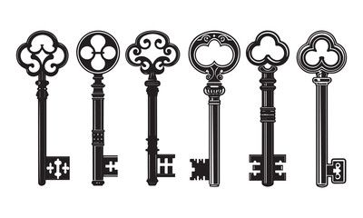 set of vintage keys
