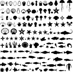 Summer Day Element and Tropical Island Scene – Hibiscus Flowers & Palm Tree Line Art