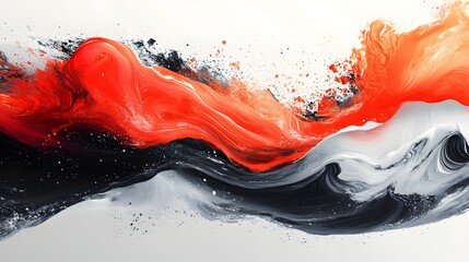 Hand-painted ink brush stroke style sports banner in bold colors