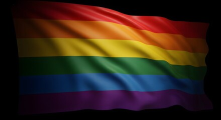 Fototapeta premium Rainbow Flag A Symbol of Pride, LGBTQ+ Rights, and the Celebration of Diversity