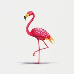 Fototapeta premium Flamingo Standing on One Leg
