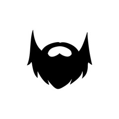 Beard silhouette vector icon