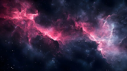 Vast Cosmic Nebula with Stunning Pink and Purple Celestial Colors